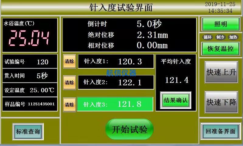 瀝青三大指標(biāo)試驗儀器全自動瀝青針入度介紹(圖2) 瀝青三大指標(biāo)試驗儀器