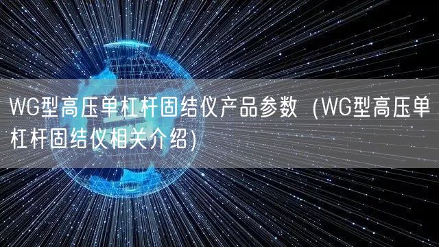 WG型高壓單杠桿固結(jié)儀產(chǎn)品參數(shù)（WG型高壓單杠桿固結(jié)儀相關(guān)介紹）(圖1)