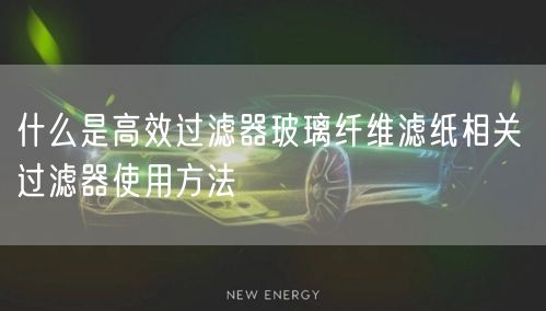 什么是**過(guò)濾器玻璃纖維濾紙相關(guān) 過(guò)濾器使用方法(圖1)