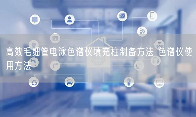 **毛細管電泳色譜儀填充柱制備方法 色譜儀使用方法(圖1)