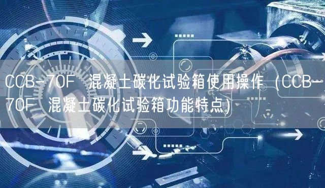 CCB-70F  混凝土碳化試驗箱使用操作（CCB-70F  混凝土碳化試驗箱功能特點(diǎn)）(圖1)