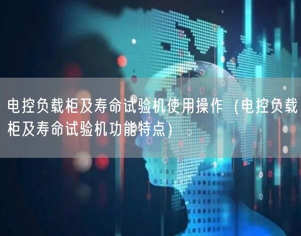 電控負(fù)載柜及壽命試驗(yàn)機(jī)使用操作（電控負(fù)載柜及壽命試驗(yàn)機(jī)功能特點(diǎn)）(圖1)